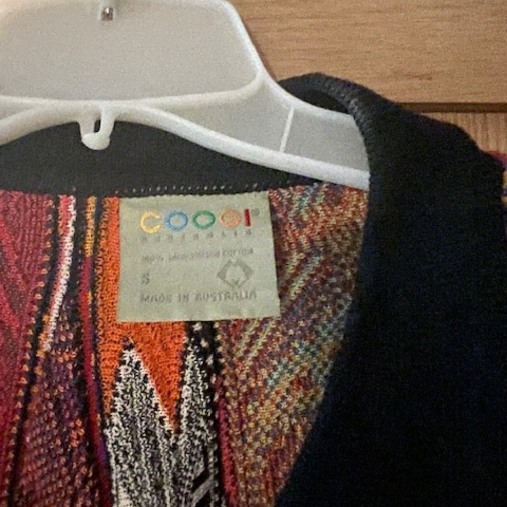 COOGI Vintage Multicolor Cardigan Sweater Australia Womens Size S/M